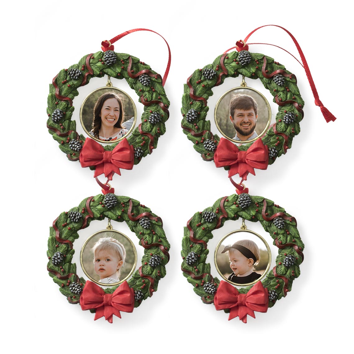 Icon Wreath Ornament - Set of 4