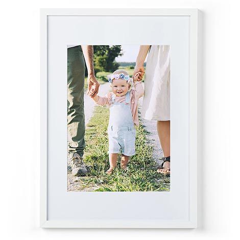 White Frame with Matt Board (A2 Frame, A3 Poster)