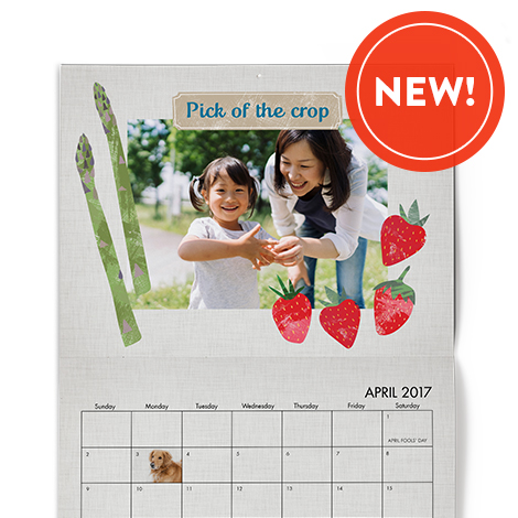 Stationery Wall Calendar, 9x12