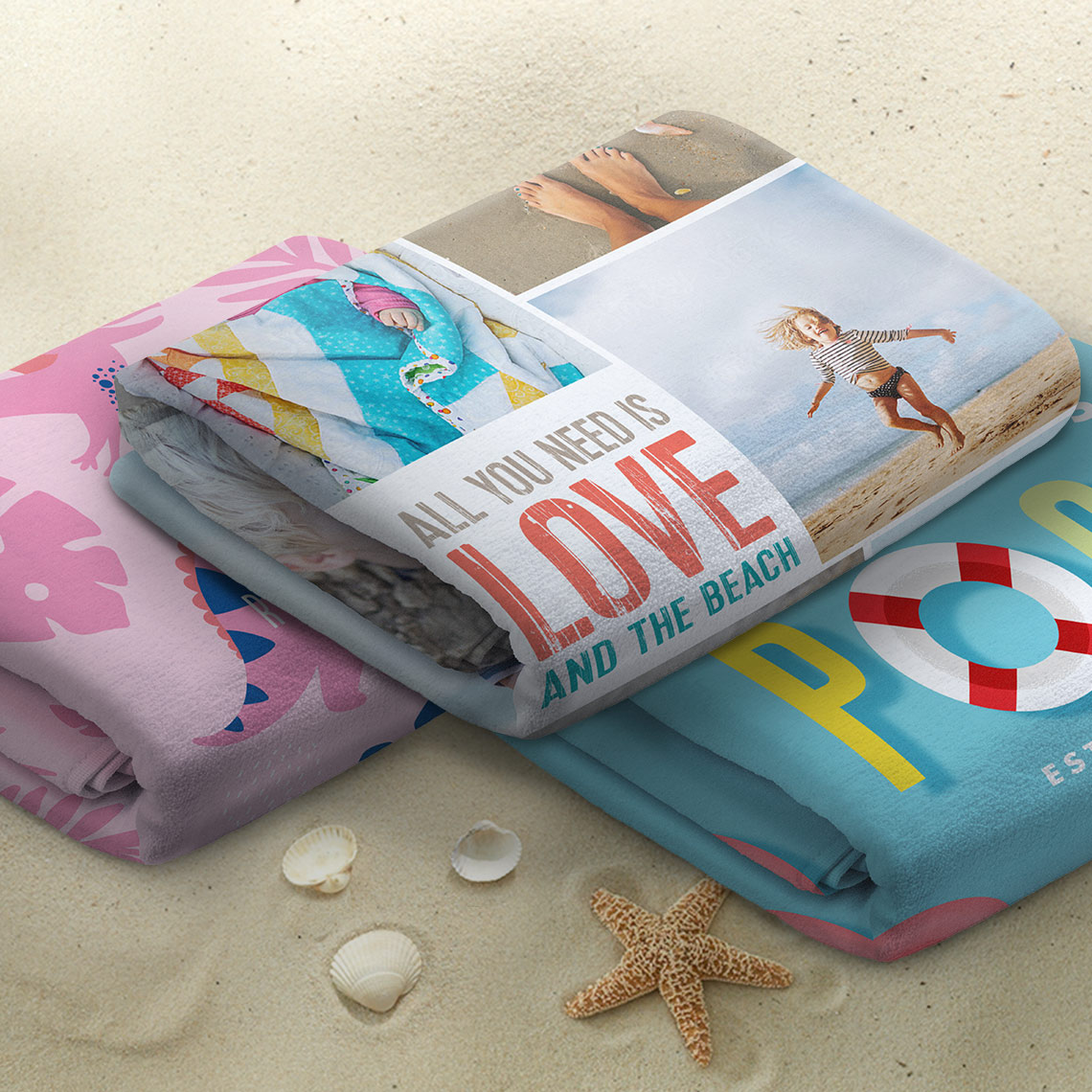 Personalised Beach Towel Beach Towels Homeware Gifts Snapfish UK