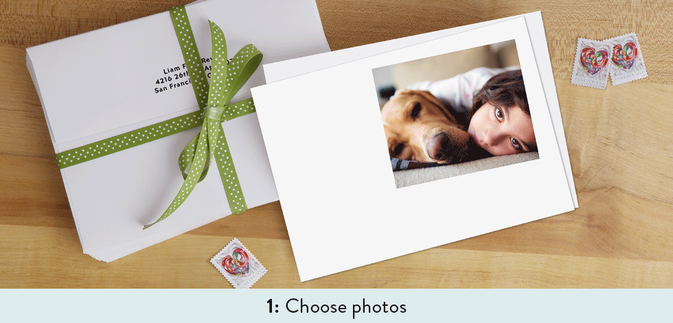 Glad Tidings 10/10 Folded Imprintable Photo Cards 4x6 Vert or Horz NO Greeting 