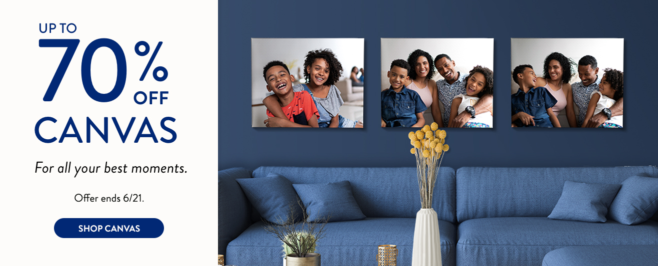 Up to 70% off Canvas Prints