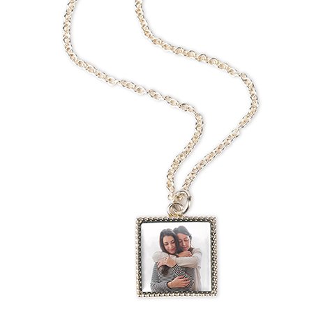Silver Plate Photo Necklace