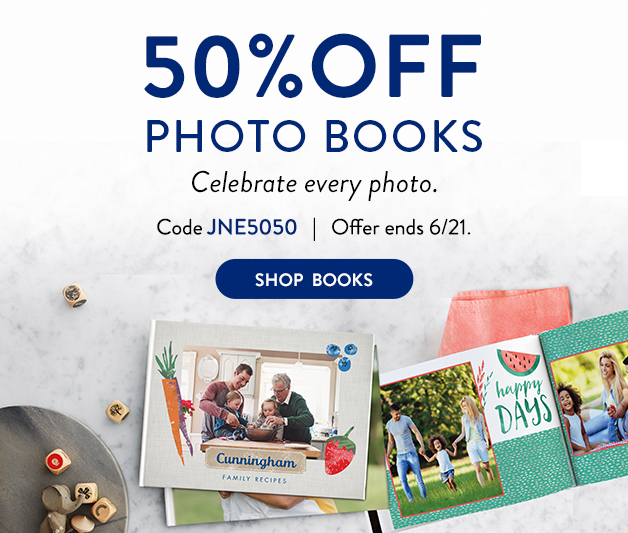 50% off Photo Books
