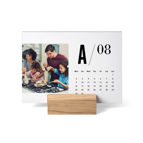 Personalised Calendars Photo, Wooden Wall Calendar With Tiles