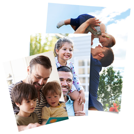 Prints Image of father and kids
