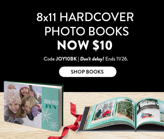 8x11 Hardcover Photo Books for $10