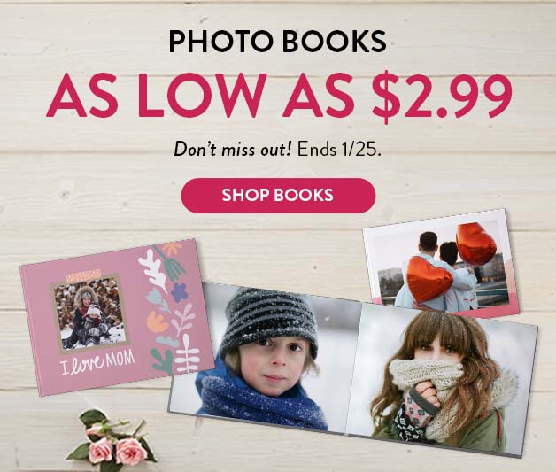 Photo Books as low as $2.99