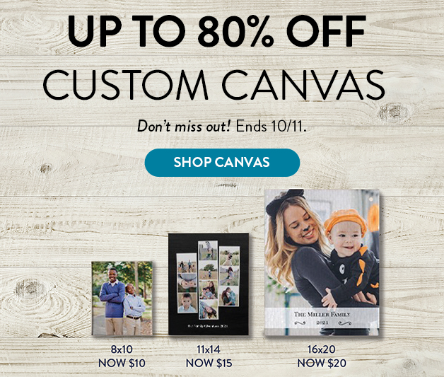 up to 80% of Canvas Prints