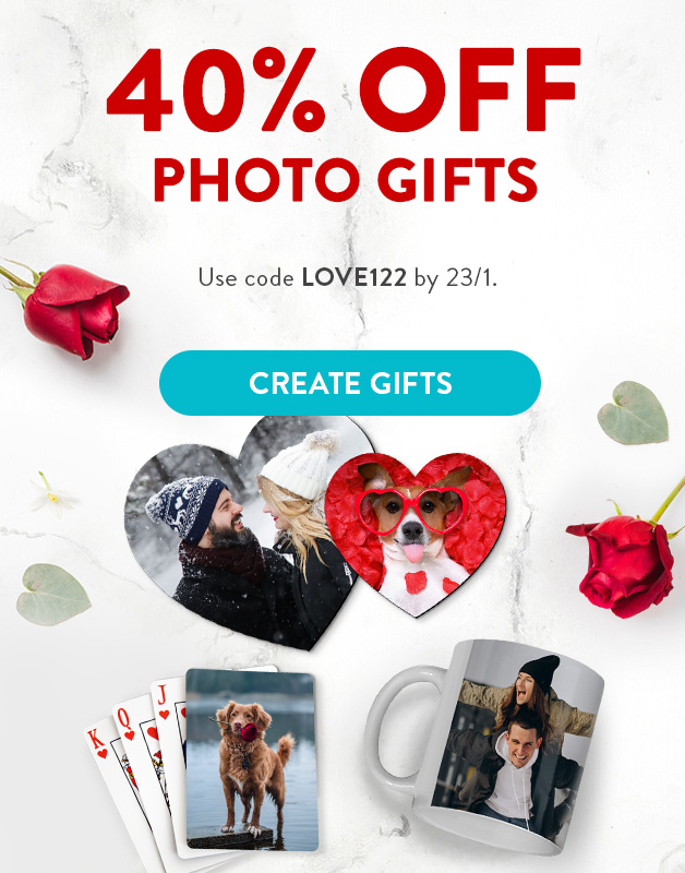 40% off Photo Gifts!