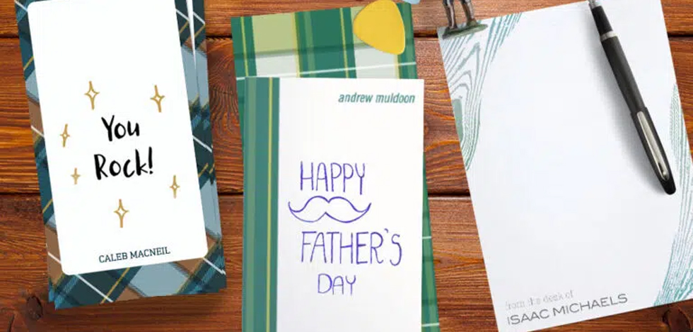 Make Dad Glad With New Personalized Stationery Designs – Perfect Gifts For Father’s Day