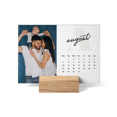 Wood Block Desk Calendar: Create Personalised Desk Calendars Snapfish UK