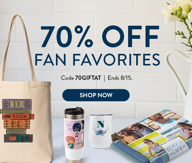 70% off select gifts